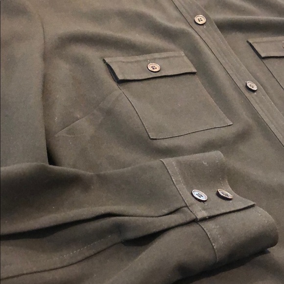 Ann Taylor Stretch Quality Made Black Shirt Size 6 - Picture 5 of 12